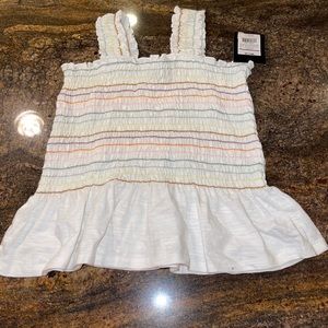 Smocked peplum‎ tank top girls size 7/8